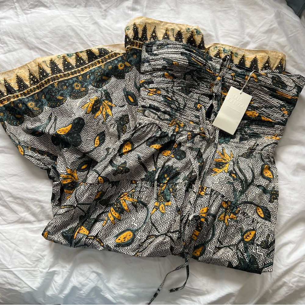 Ulla Johnson Ella Geometric Floral Dress in Portofino NWT